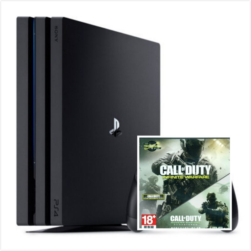 PS4PRO港版黑色+使命召唤合集套装